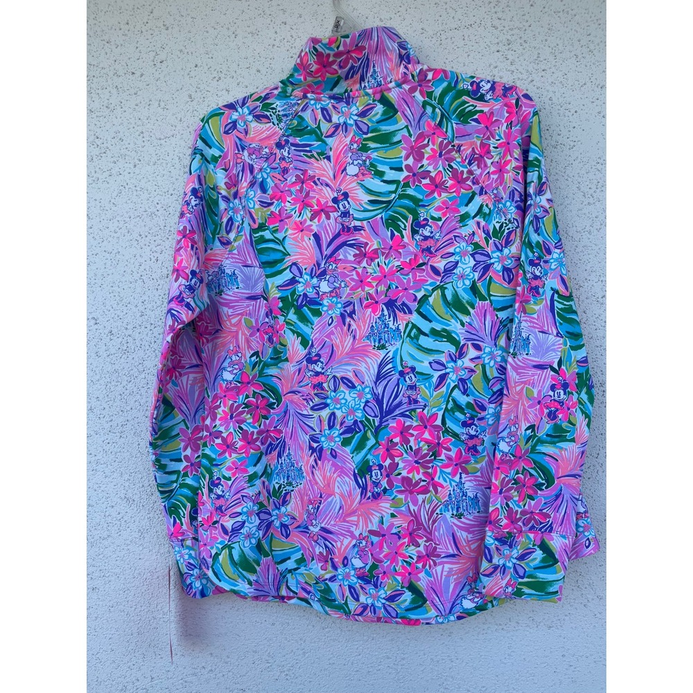 Lilly Pulitzer Disney Finn Half Zip Pullover Disney Dreamin Minnie Mouse Pink M - Picture 5 of 6